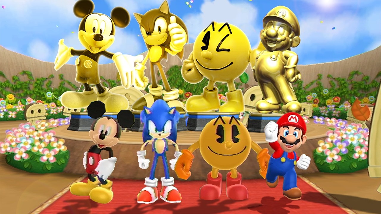 Mario Party 9 Minigames - Mario Vs Pac Man Vs Sonic Vs Mickey Mouse (Master Difficulty)