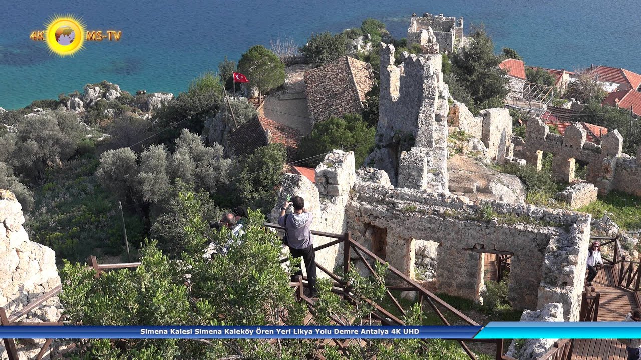 Simena Kalesi Simena Kalek&ouml;y &Ouml;ren Yeri Likya Yolu Demre Antalya 4K UHD
