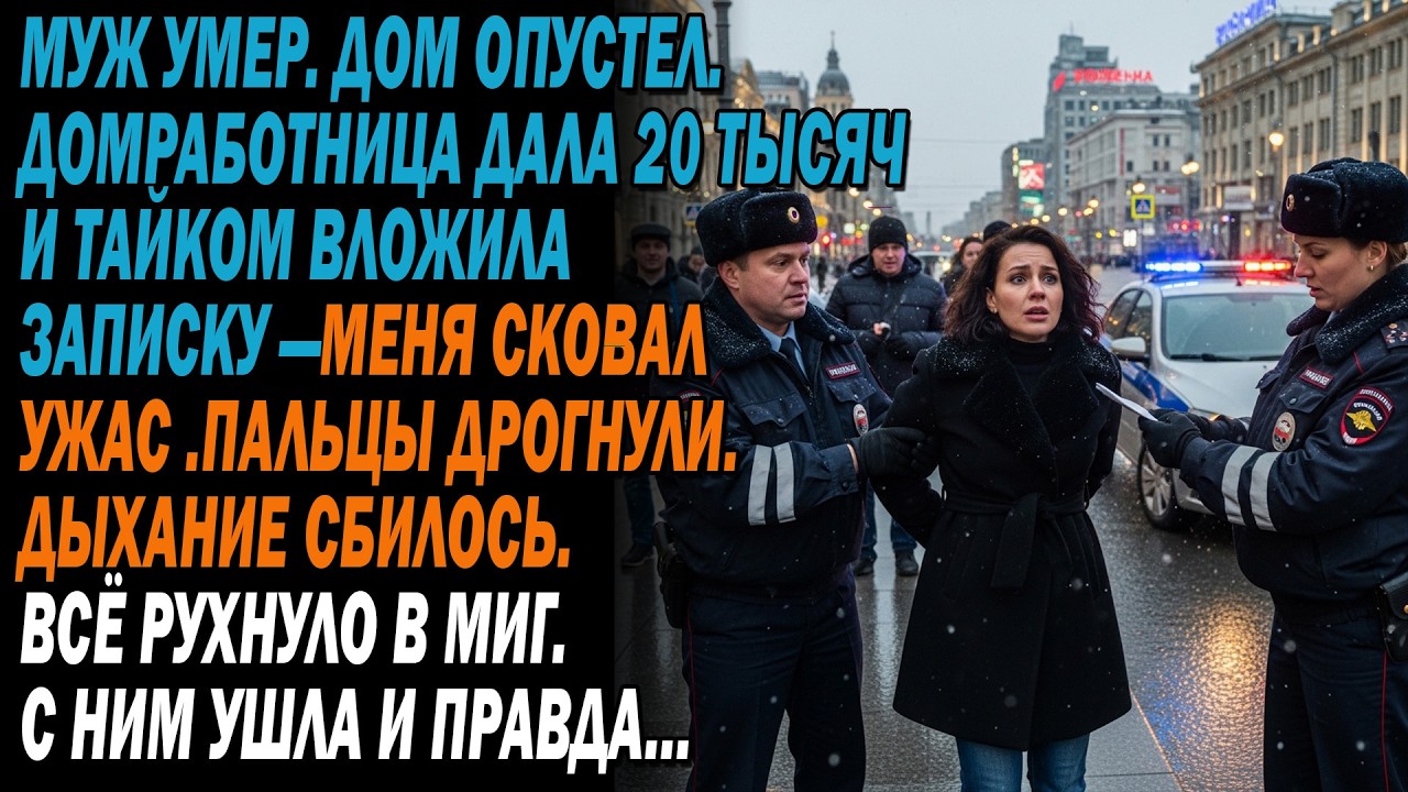 Муж умер. Домработница взяла 20 тысяч рублей💵 и тайком дала записку📩 — я оцепенела от ужаса😨