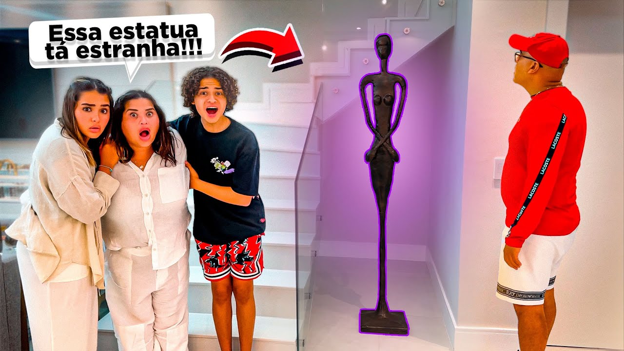 ALGO BIZARRO VOLTOU A ACONTECER COM A ESTÁTUA AQUI EM CASA !!!