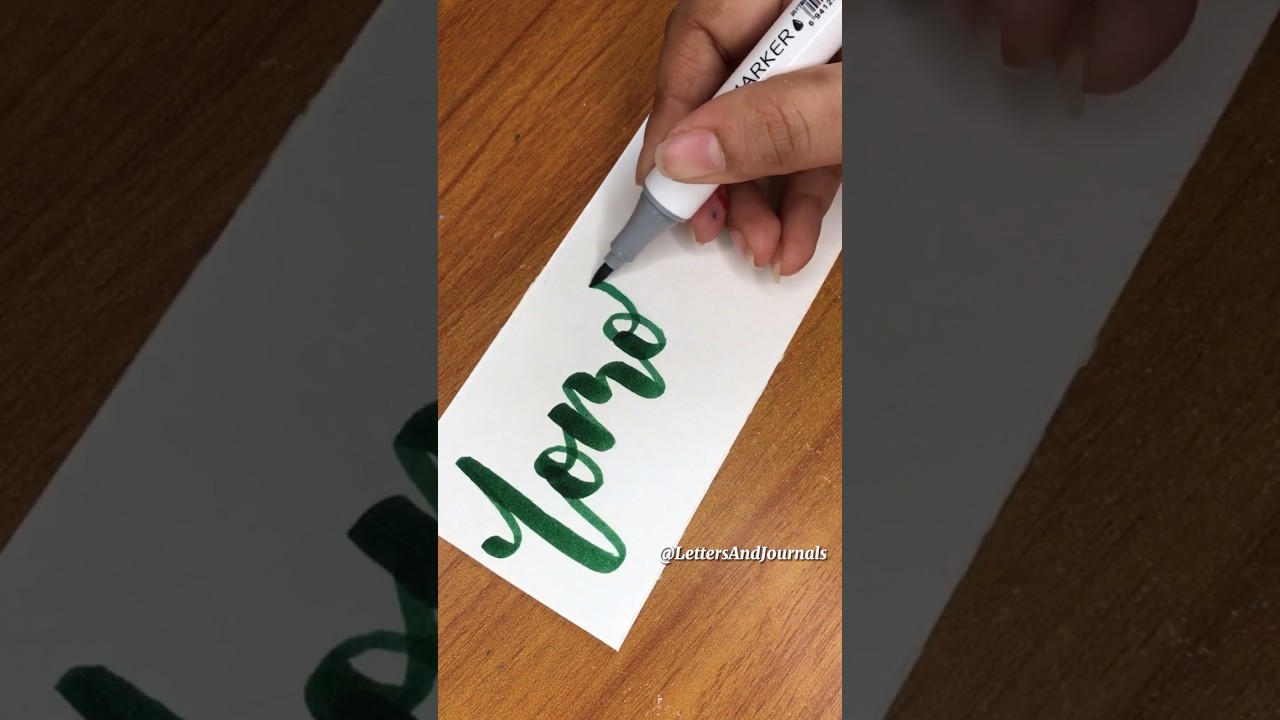 Brushlettering word with Brushpen 