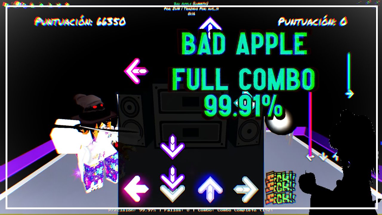 Bad Apple Lunatic 99.91% FC (Full Combo) | Funky Friday