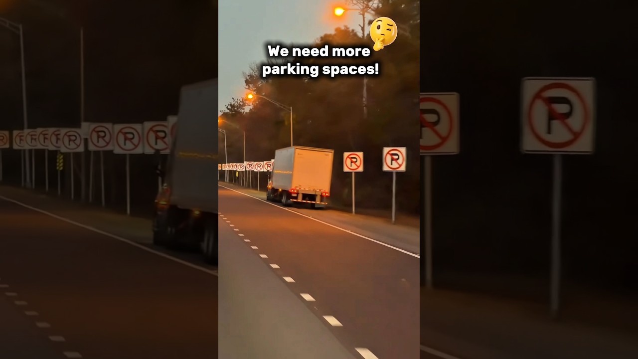 Lack of parking infrastructure 🏗️❌  alex_diachuk  #truckdriver #lkw #camion #bigrig #hgv #lorry #job