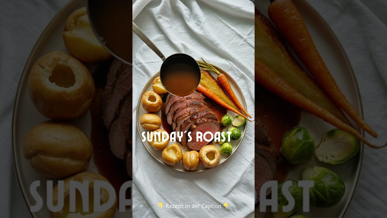 🍖 Traditioneller Englischer Sunday Roast #shorts