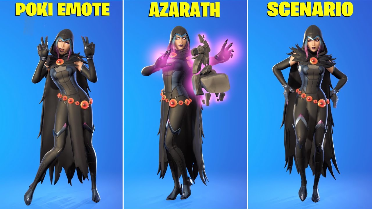 Fortnite REBIRTH RAVEN Skin With Best Dances & Emotes!