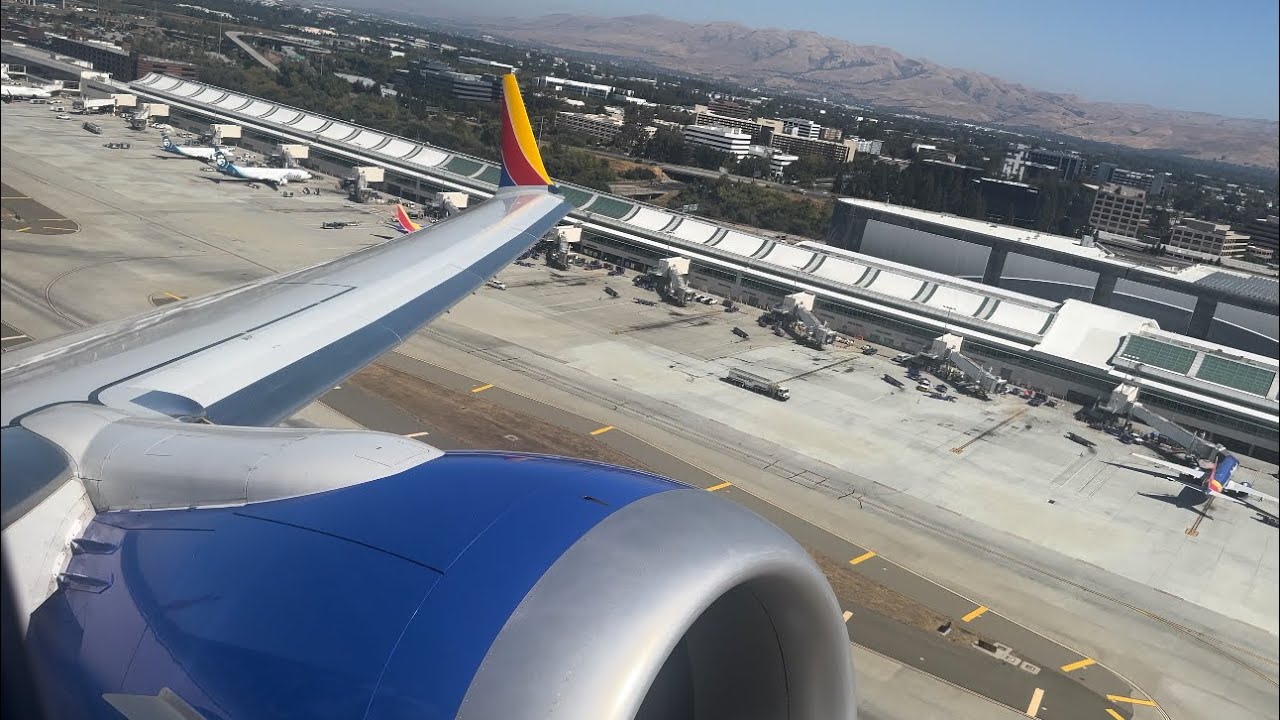 Southwest Boeing 737 MAX 8 Takeoff San Jose Mineta Intl. (KSJC)
