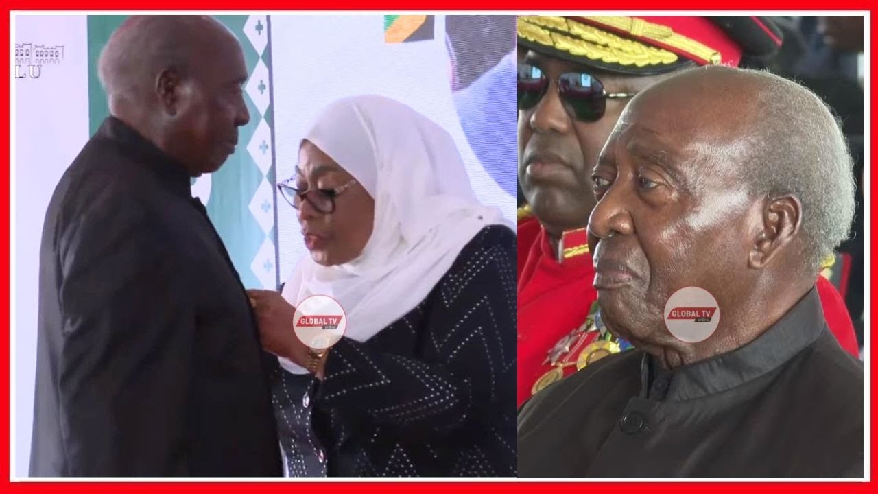 CHEKI MZEE MALECELA ALIVYOVISHWA NISHANI na RAIS SAMIA MBELE ya MAKAMANDA - MAMA MAGUFULI na KIKWETE