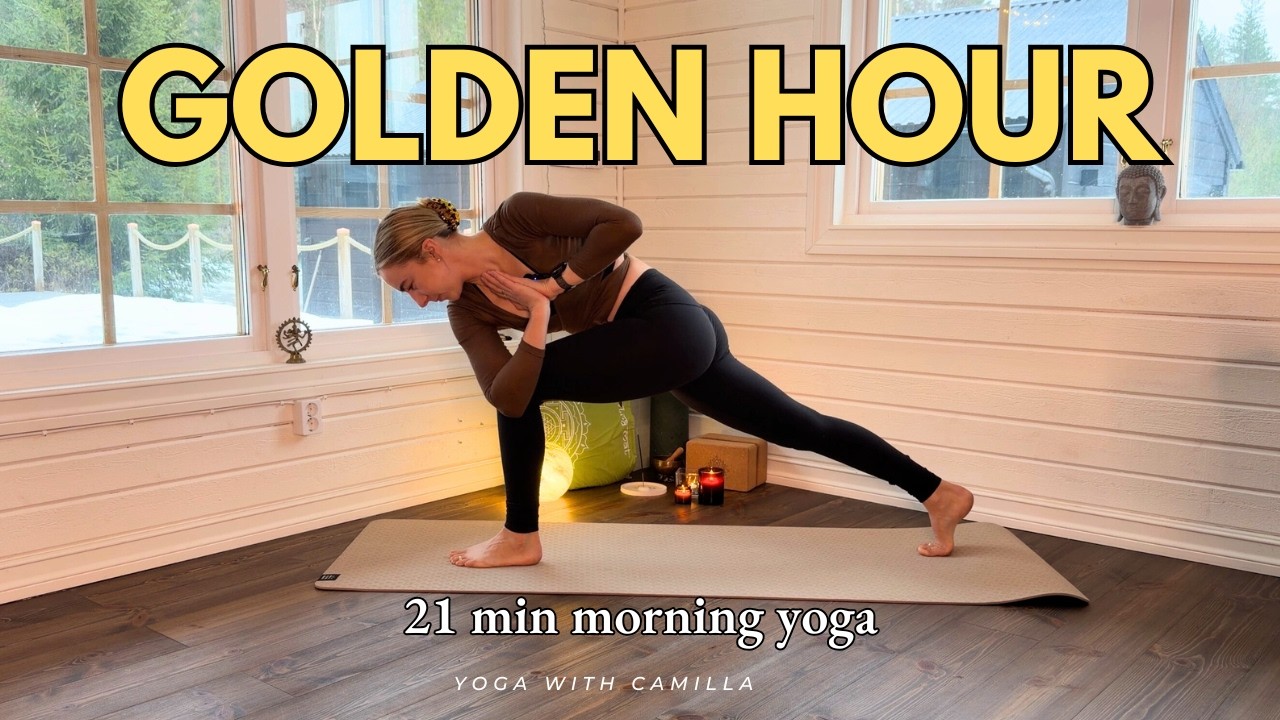 Golden Hour #43 - flowy, intuitive movement morning yoga class (21 min) 🌄