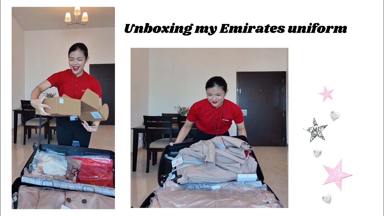 Распаковка униформы Emirates ||Последний день ношения красной футболки-поло ||Экипаж бортпроводников