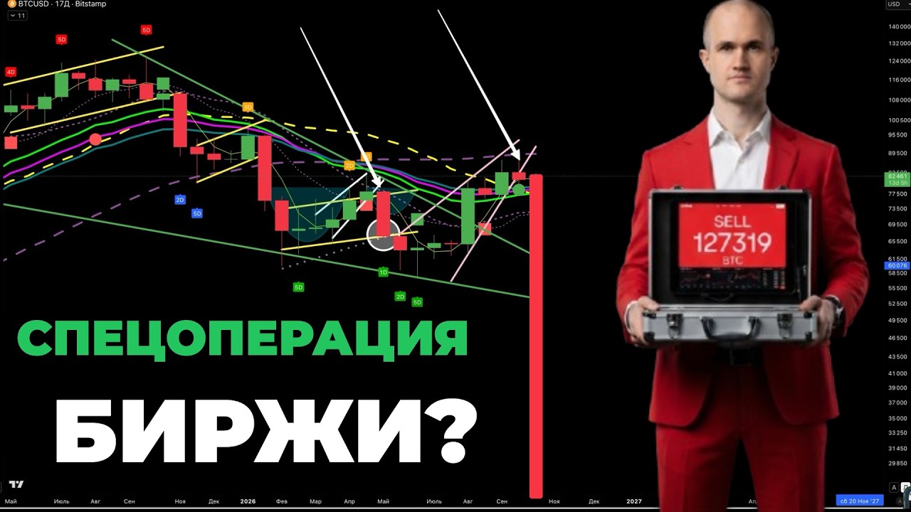 Миллионные партии монет заходят на платформы перед масштабным погружением биткоина ко дну графика