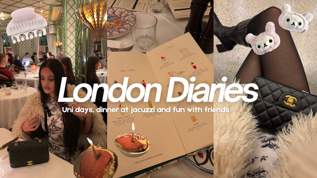 Uni vlog🍡🎀 | birthday dinner, good food, fun days in uni | girly London diary 2024