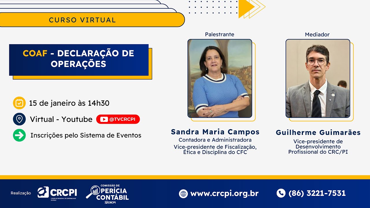 COAF - declaração de operações CRC/PI
