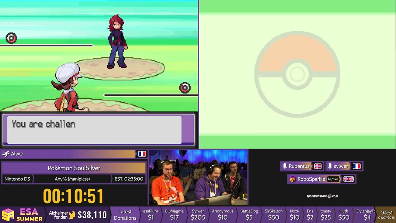 Pok&eacute;mon HeartGold [Any% (Manipless)] by Alw0 - #ESASummer25