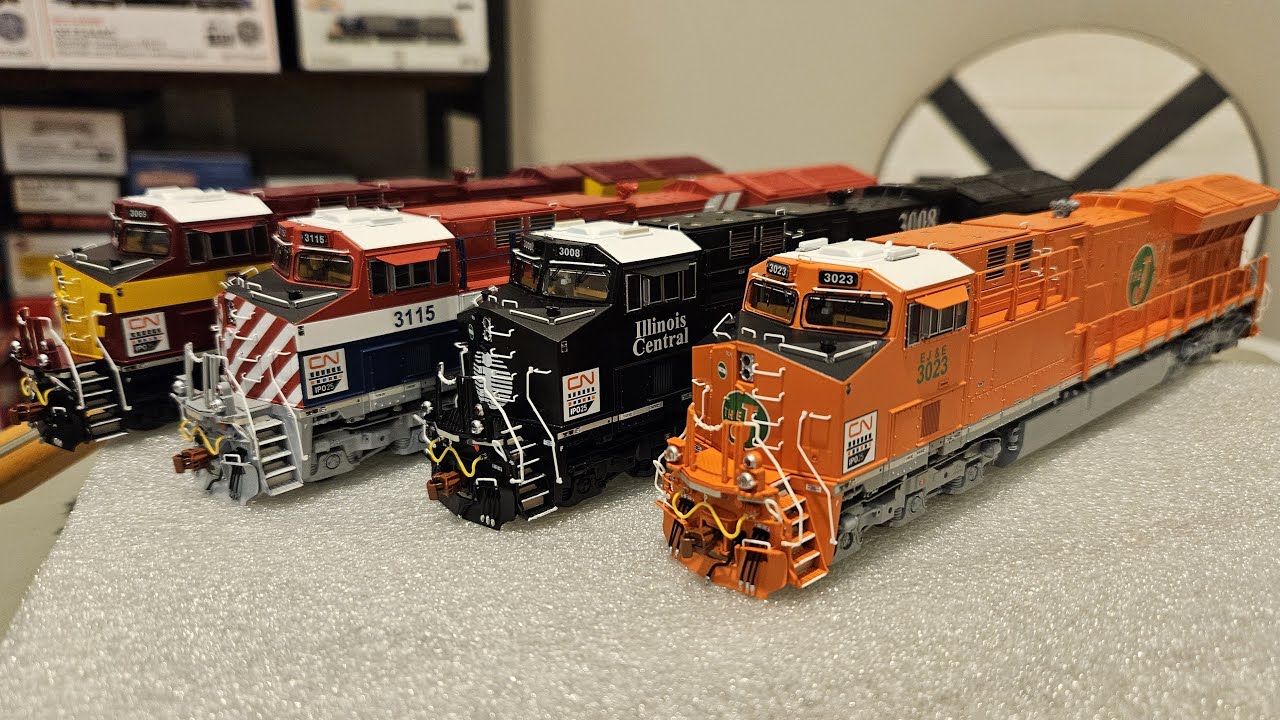Review: ScaleTrains Rivet Counter ET44AC CN Heritage EJ&E, BC Rail, IC, WC HO Scale DCC & LokSoundv5