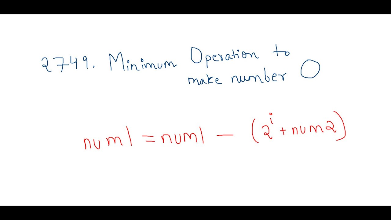 Leetcode Weekly 351: 2749. Minimum Operations to Make the Integer Zero