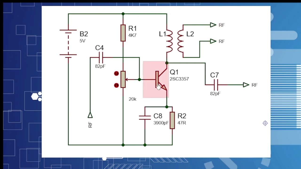 Esquema Pré Amplificador Radiofrequência Para PLL de Frequência Modulada de 88 a 108 MHz (2SC3357)