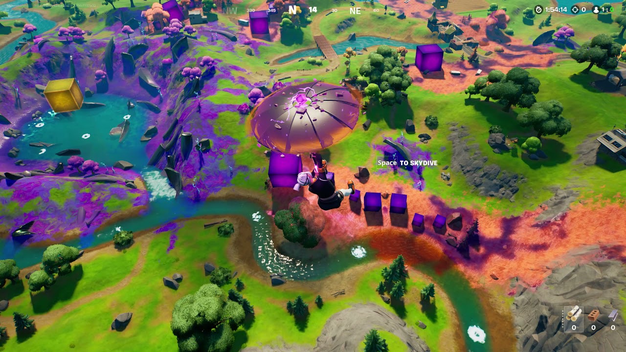 Fortnite Big Cube and Baby Cubes moving in distance #shorts