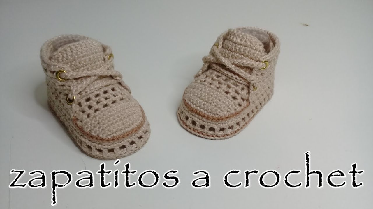 Botines a crochet para bebé - Modelo Daniel - 0 a 3 meses