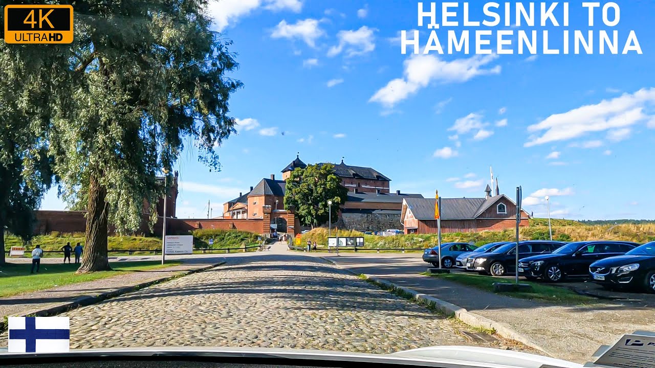 Helsinki to Hämeenlinna Castle - Full Driving Video  [4K]