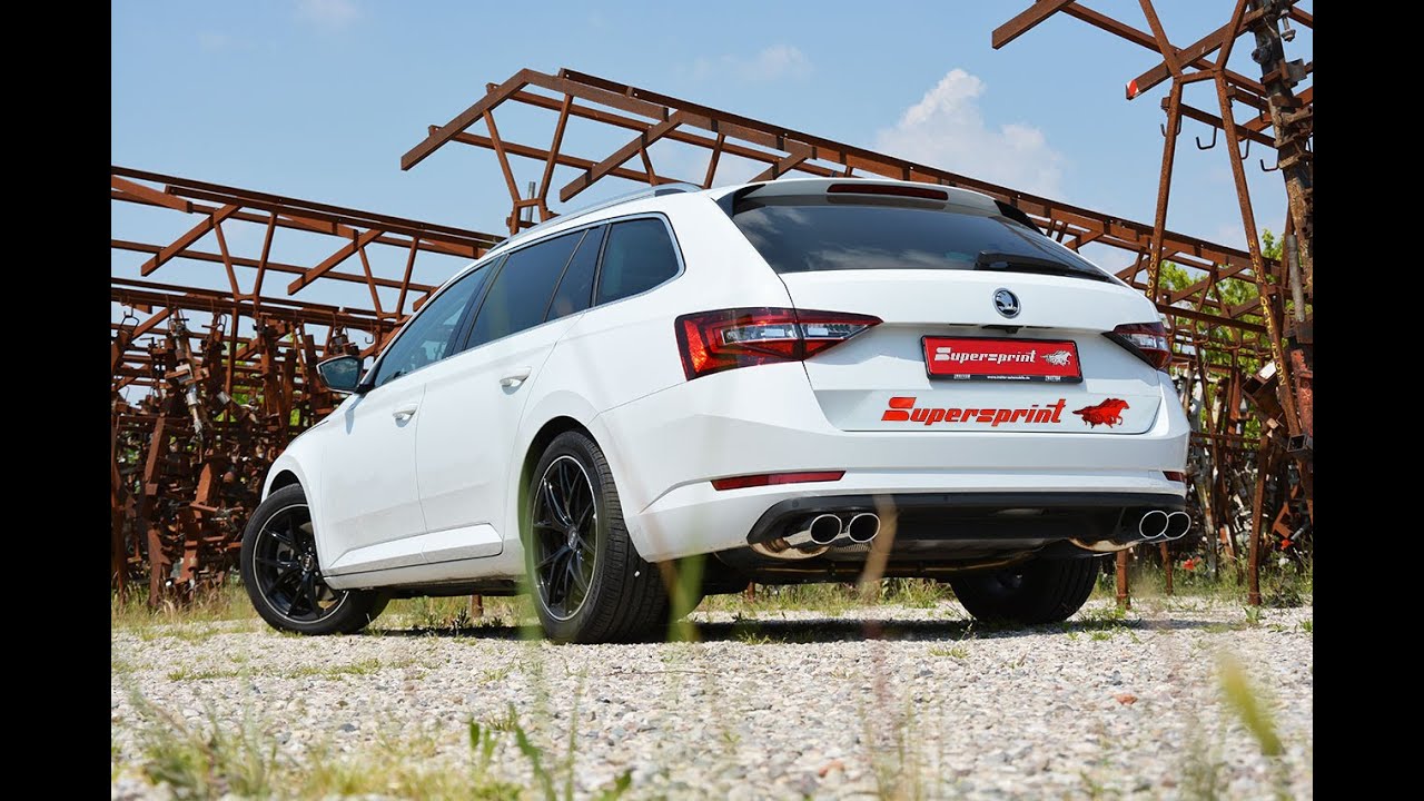 Skoda Superb 4x4 2.0 TSI (290 Hp) sound with Supersprint full exhaust system with valves