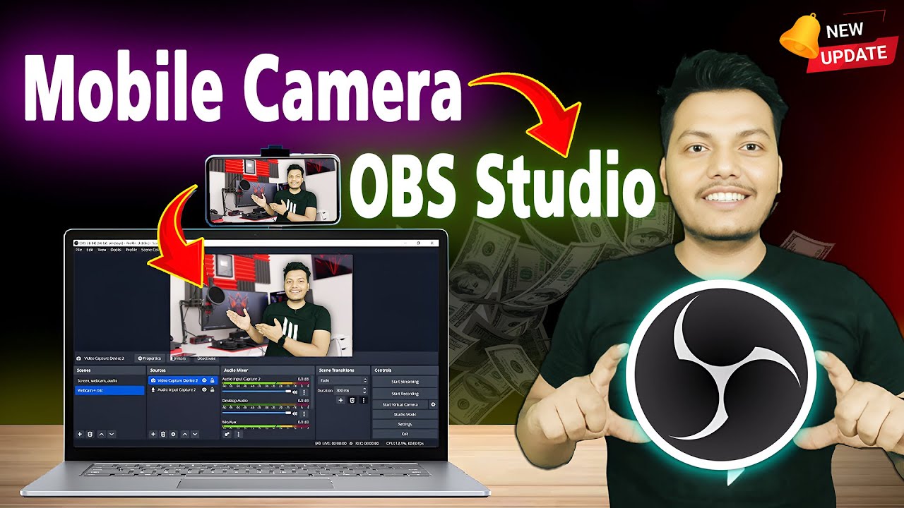 How to Use Mobile Camera as Webcam in OBS Studio | OBS Studio me Mobile Camera Kaise Chalaye
