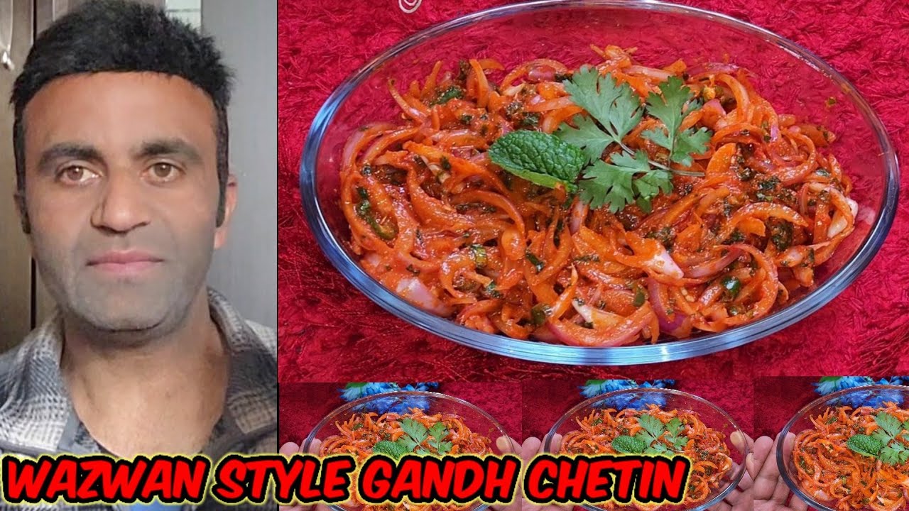 Gandh Chetin Kashmiri Wazwan Style | Onion Chutney | Onion Salad