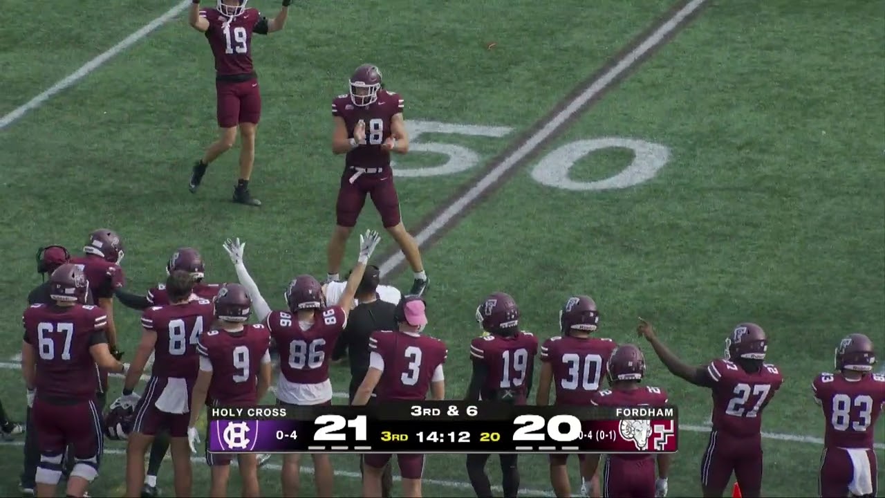 Fordham Football vs.  Holy Cross Highlights
