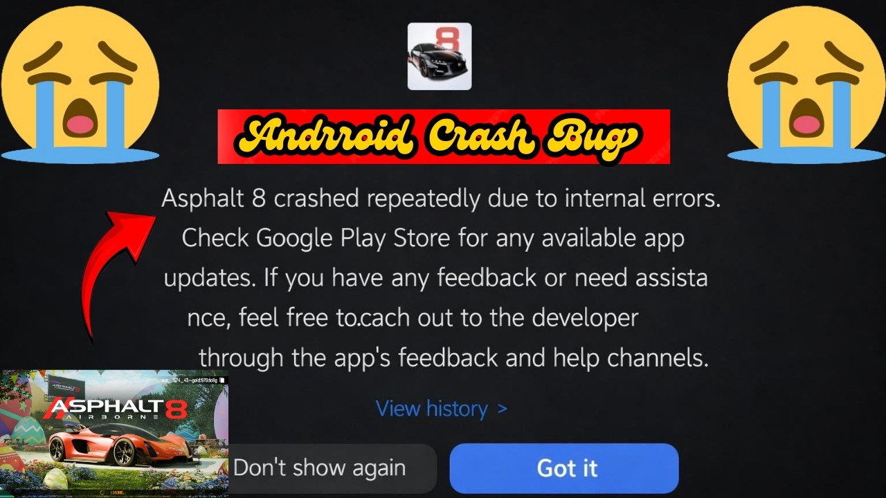 Asphalt 8 Crashing Issue Official News Fix or Not Yet?