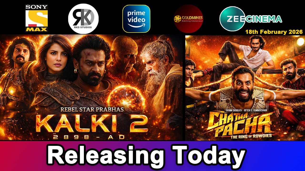 2 New South Hindi Dubbed Movies Releasing Today | Kalki Part 2, Chatha Pacha | 18th February 2026