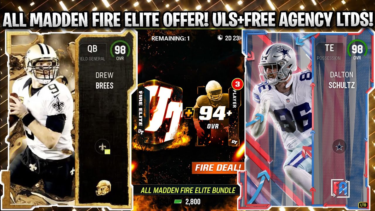 NEW ALL MADDEN FIRE ELITE SPECIAL OFFER! ULTIMATE LEGENDS AND FREE AGENCY LTDS! | MADDEN 23