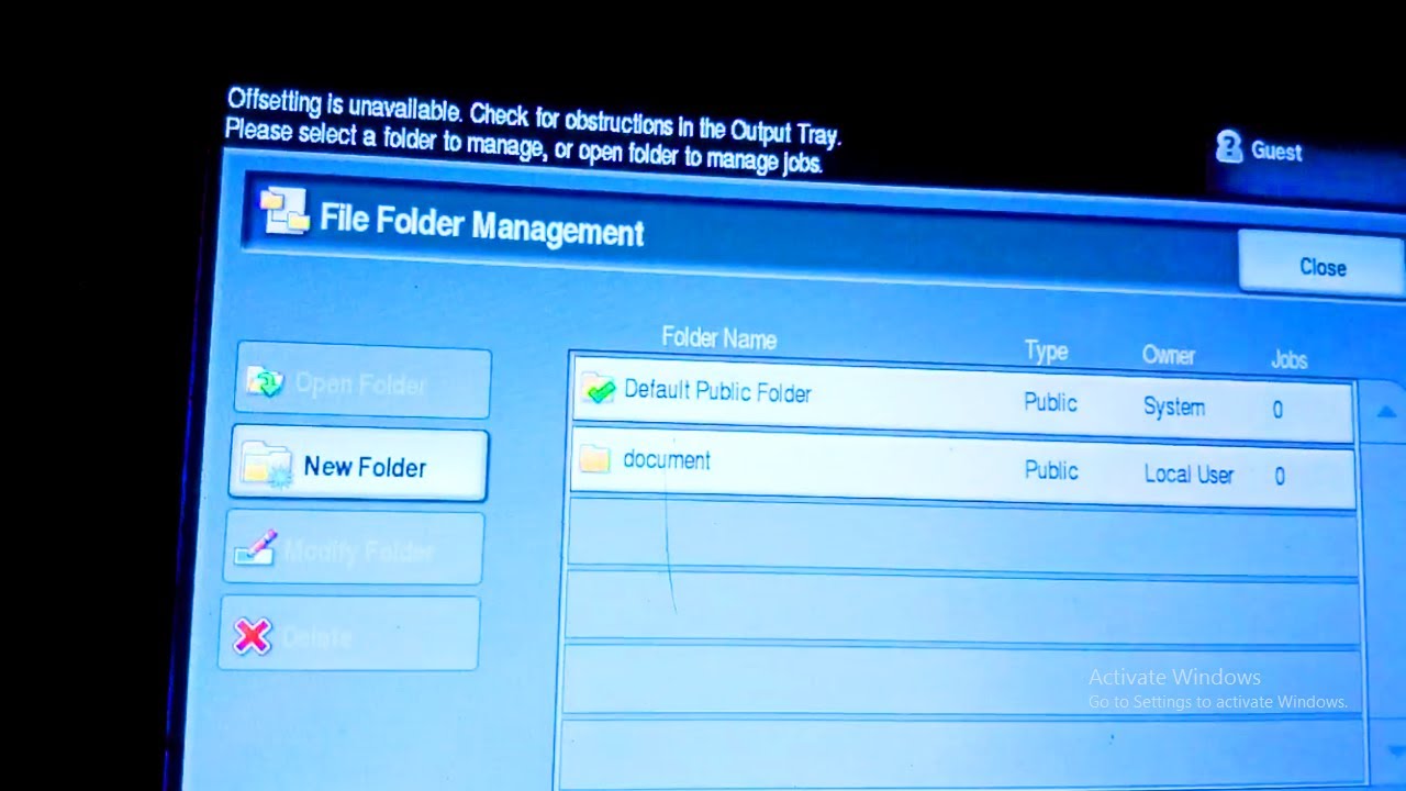 how to save and print any scan document in xerox 5755 photocopier machine