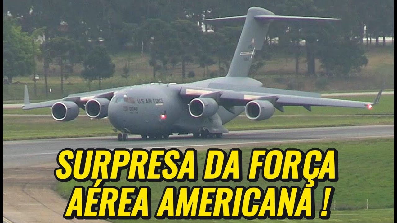 FORÇA AÉREA AMERICANA TRAZ BOEING C-17 AO BRASIL EM VISITA MISTERIOSA EM GUARULHOS