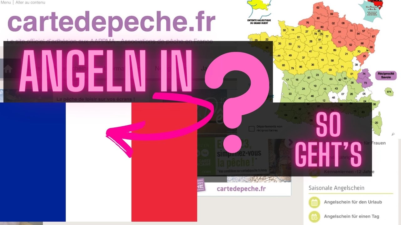 Frankreich - Karte | Angelerlaubnis - Tipps und Regeln finden