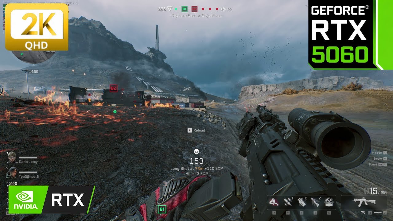 Delta Force | RTX 5060 -8GB - 5 7500F - 16GB RAM ( Maximum Settings RTX ON / DLSS ON )