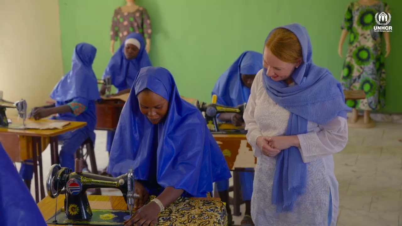Finland Ambassador Sanna Selin visit to UNHCR Nigeria project sites in Banki, Borno State 🇳🇬