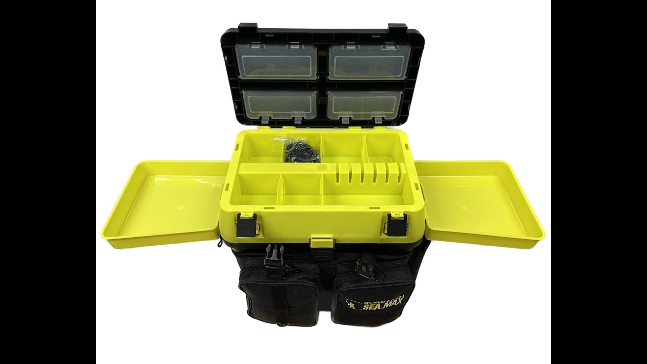 New Roddarch Sea Fishing Seat Box with Side Trays and Back Pack