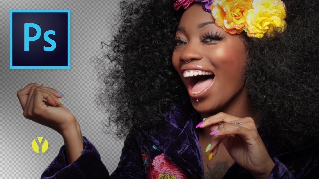 Photoshop - Selezionare e scontornare i capelli cambiando lo sfondo.
