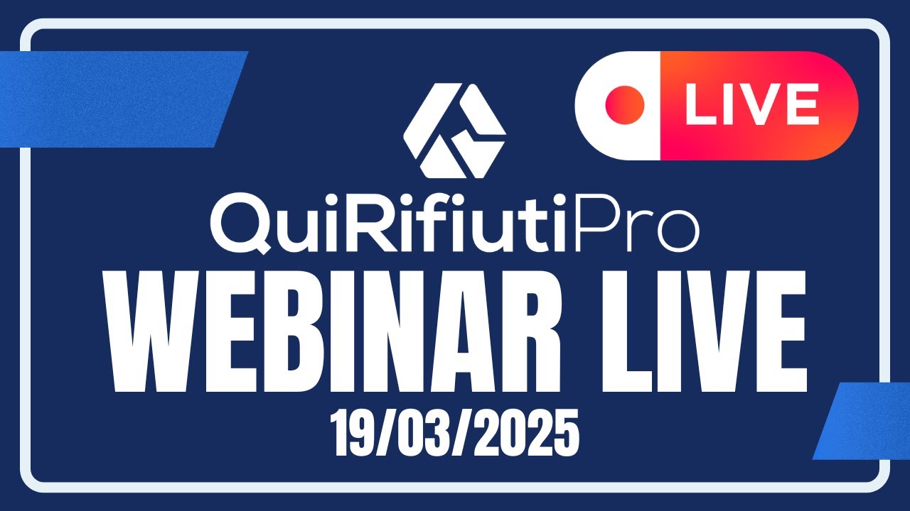 Qui Rifiuti PRO - Webinar LIVE 🔴 - 19/03/2025