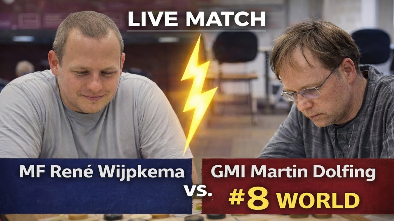LIVE Draughts | MF René Wijpkema vs GMI Martin Dolfing (World #8) | Classical 40+1