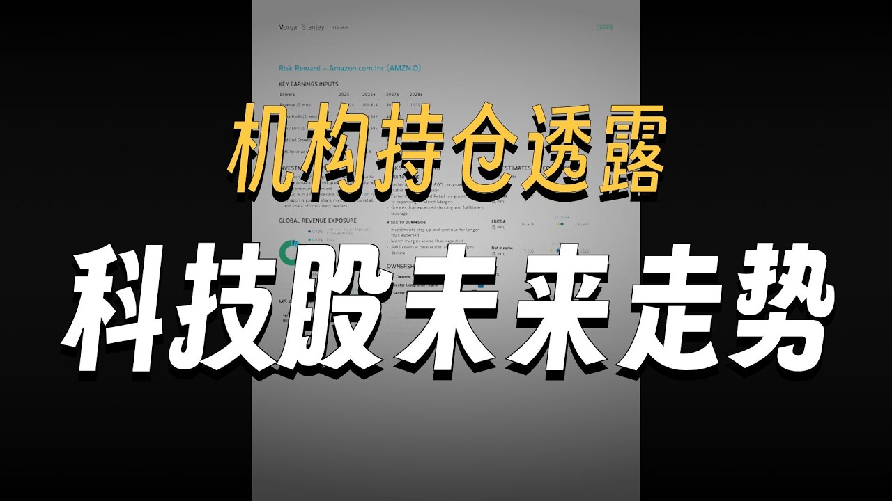 摩根士丹利 美国科技行业：北美大型机构持股4Q25 NVDA仍是最低配的科技巨头股票