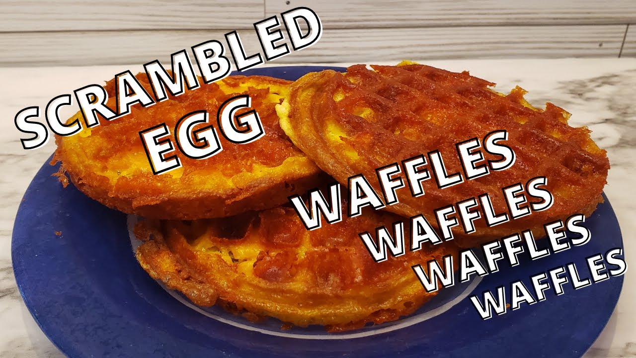 Fast, Easy and Quick Waffled Scrambled Eggs