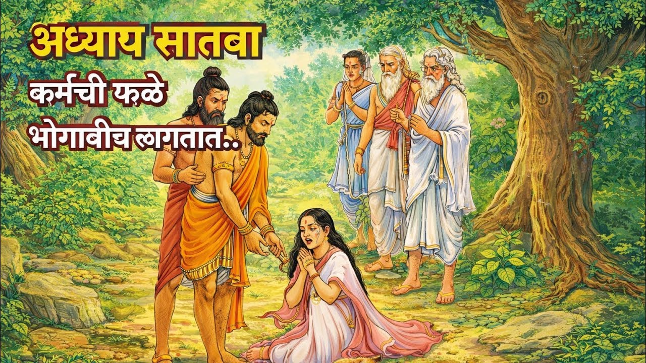 श्री गुरुचरित्र अध्याय सातवा.. कर्माची फळे भोगावीच लागतात..#youtube videos #आध्यात्मिक माहिती 