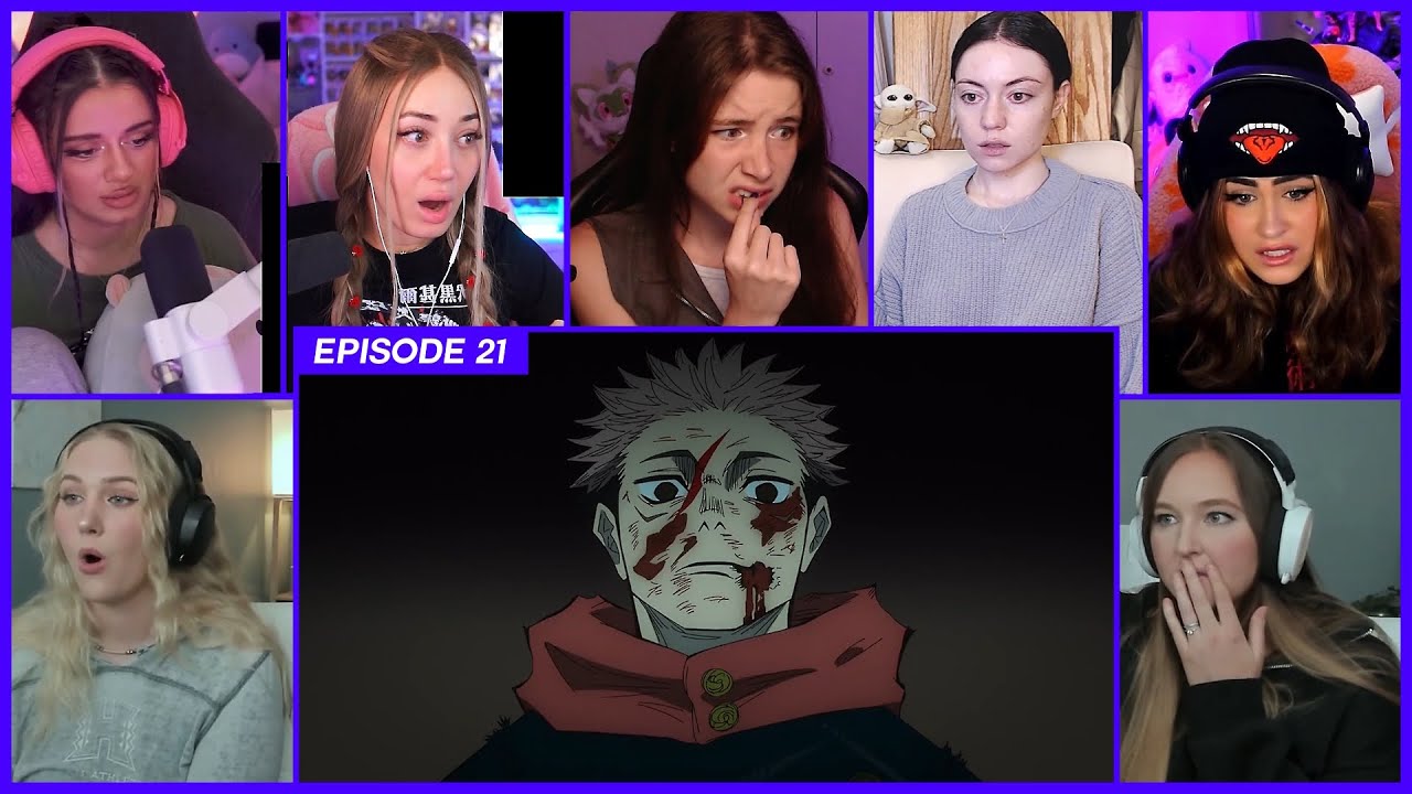 [GIRLS REACT] Yuji vs Mahito's True Form | JJK S2 Ep 21 Girl Reaction Mashup