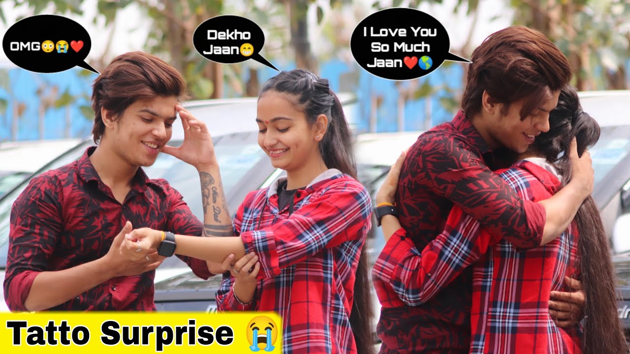 Tatto Surprise For Boyfriend 😍| Apne Name Ka Tatto Dekhkr Shahfaiz Emotional Hogaye😭