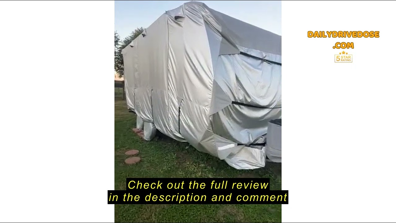 Review FRUNO Oxford Fabric Travel Trailer Cover RV Cover 24'-27' Waterproof Rip-Resistant Anti-UV Ca
