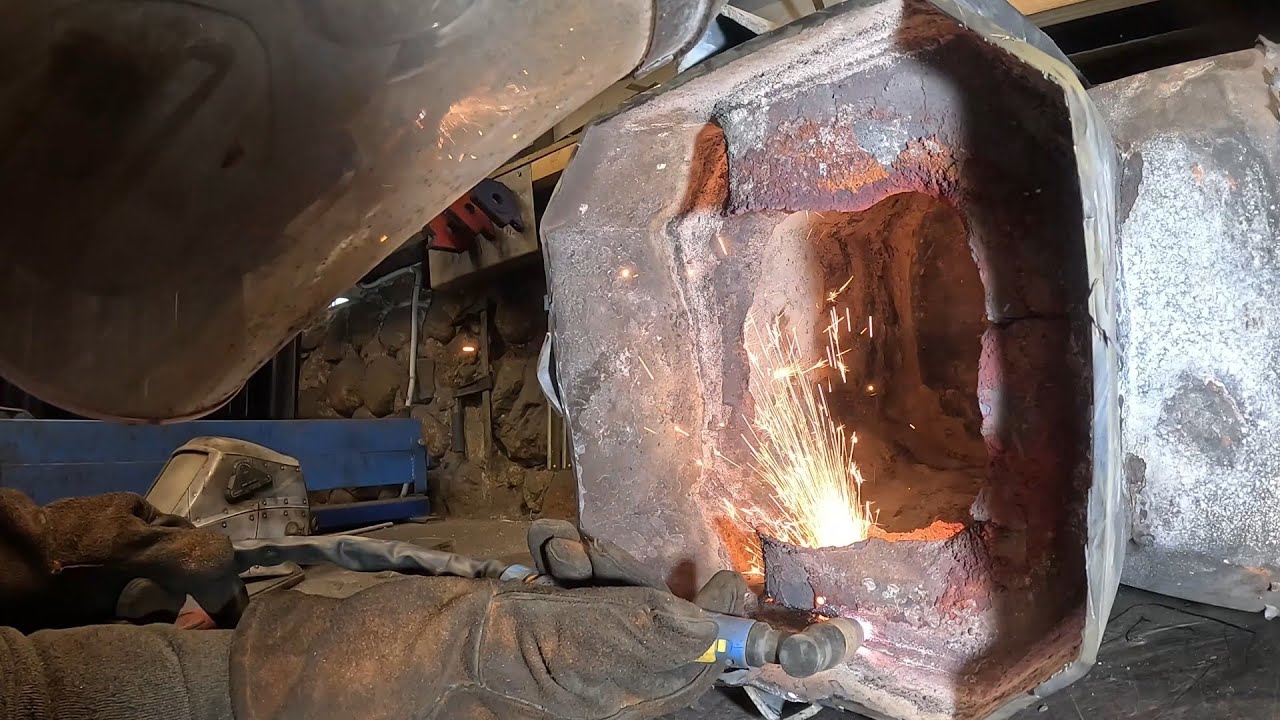 Working on the Sauna Stove and adding a water tank to it