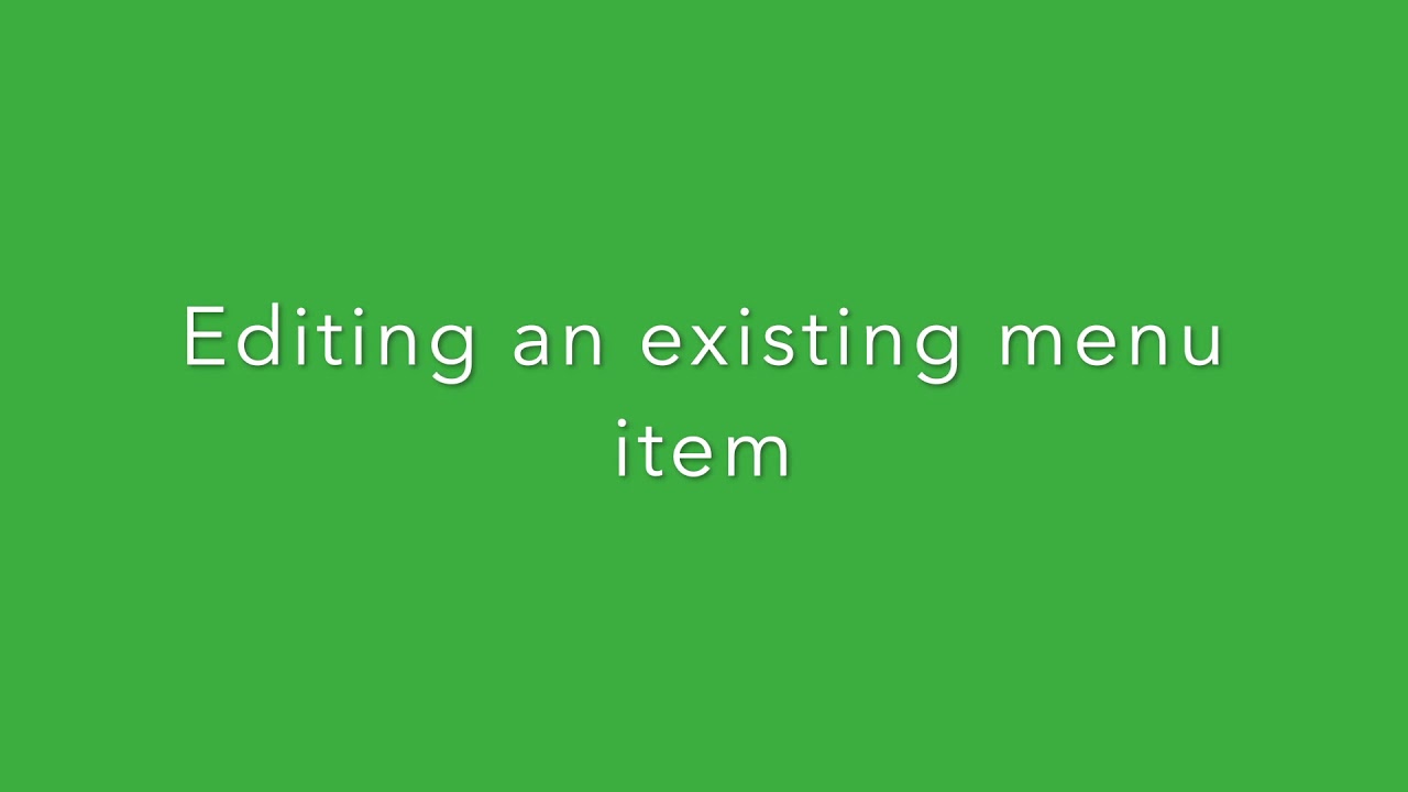 Uber Eats Menu | Adding and editing menu items