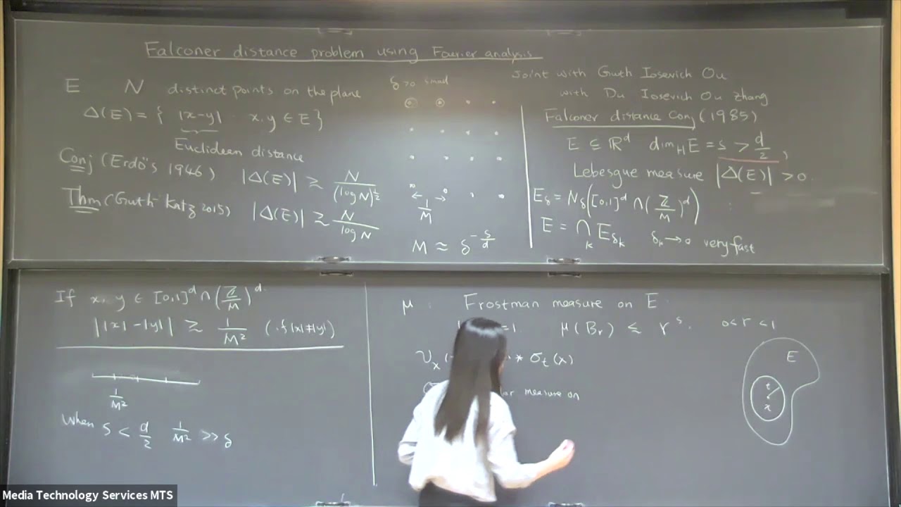 Falconer distance set problem using Fourier analysis - Hong Wang