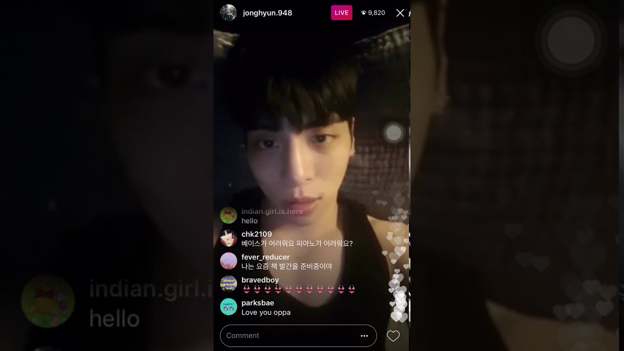 SHINee Jonghyun Instagram Live (27/09/2017)