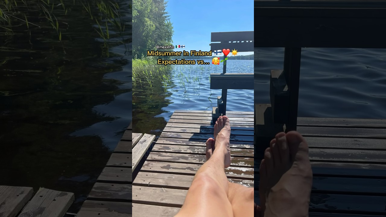 Midsummer in Finland 🇫🇮 Expectations vs Reality 😂❤️ #mexinfin #suomi #juhannus #hauska #komedia